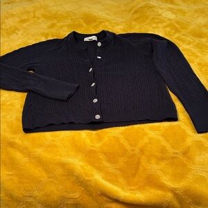 Women's Navy Cardigan Sweater